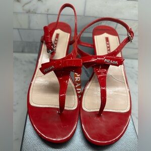 Prada Calzature Donna Red Sandals